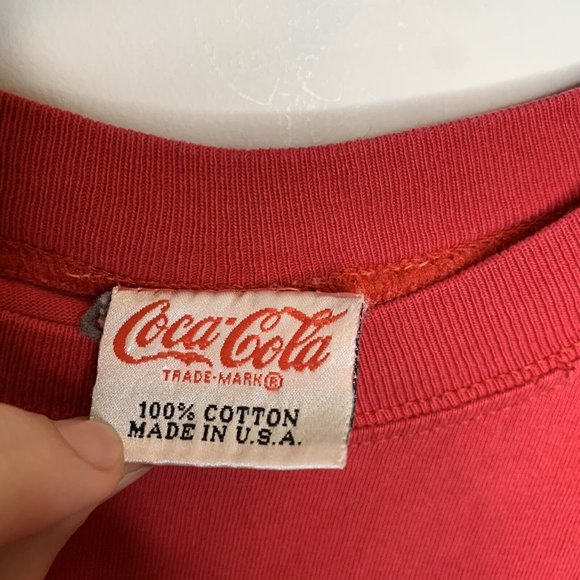 Vintage Coca Cola Mens XL Red Short Sleeve Shirt Made in USA - Picture 5 of 8